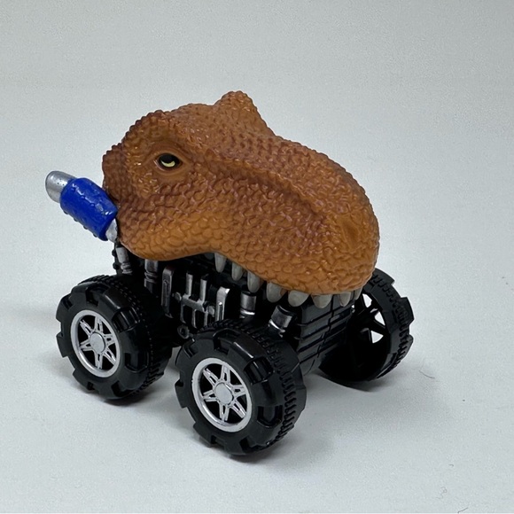 Dinosaur DinoBros Toy Pull Back Dino Car Lot Of 8 Triceratops Stegosaurus T-Rex - Picture 4 of 9